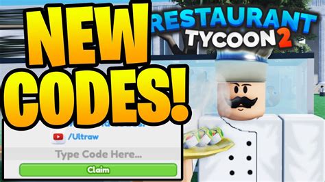 restaraunt tycoon 2 codes